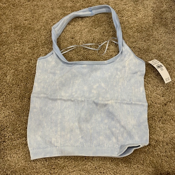 American Eagle Outfitters Tops - American Eagle Outfitters Light Blue Ribbed Tank Top